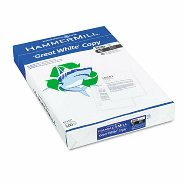 Hammermill Great White Recycled Copy Paper  92 Brightness  20lb  11 x 17  500 Sheets HA32507